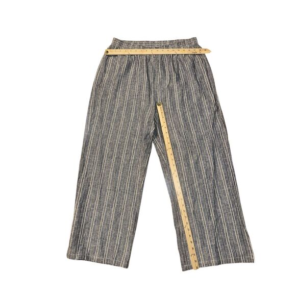 Brand NEW WITH TAGS Linda and Anderson Wide Leg striped Linen Blend Travel Pants - Picture 2 of 7